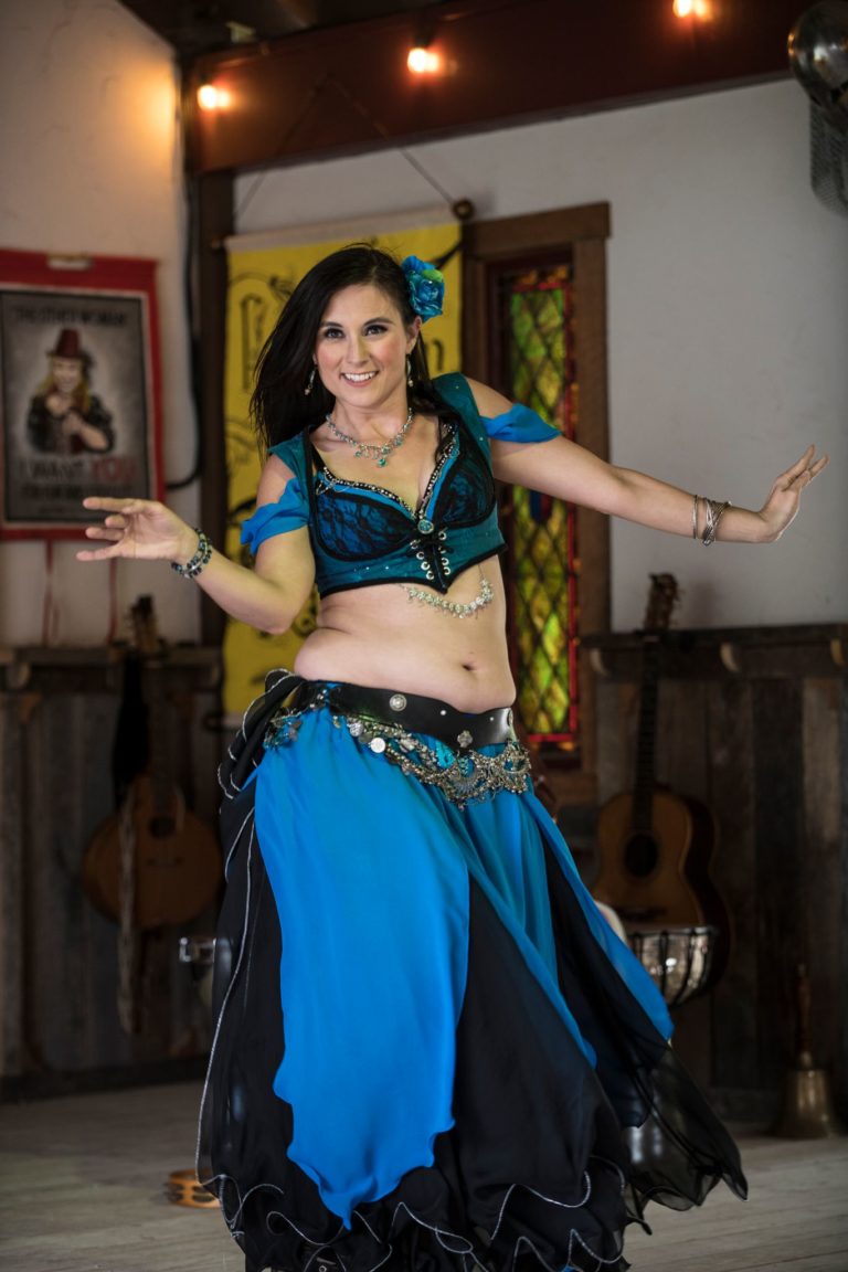 Belly dancers are just one of the variety acts in the Aleing Knight Pub.