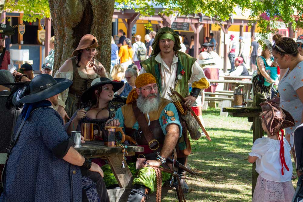 The Bewildered Banshee Crew greets a prospective pirate lass!