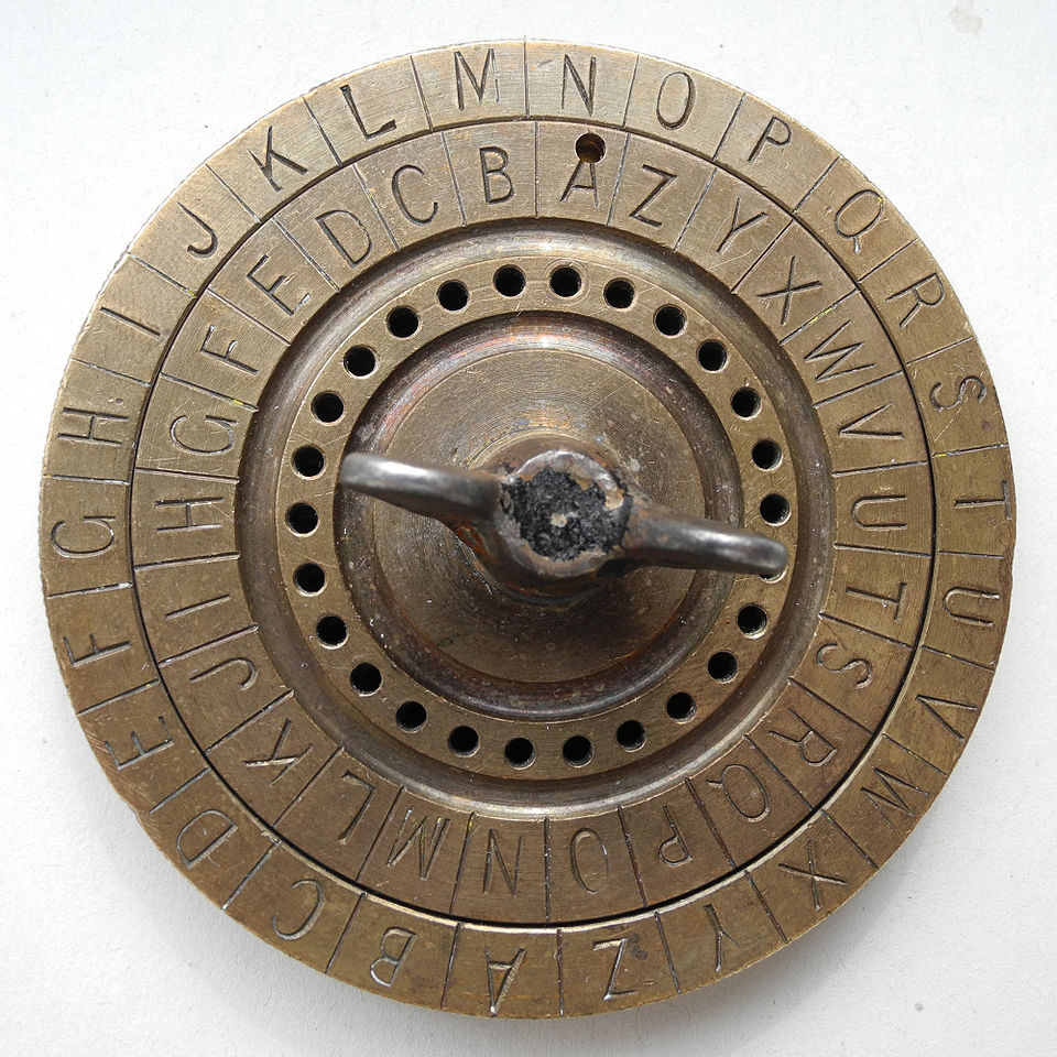a brass circle decoder